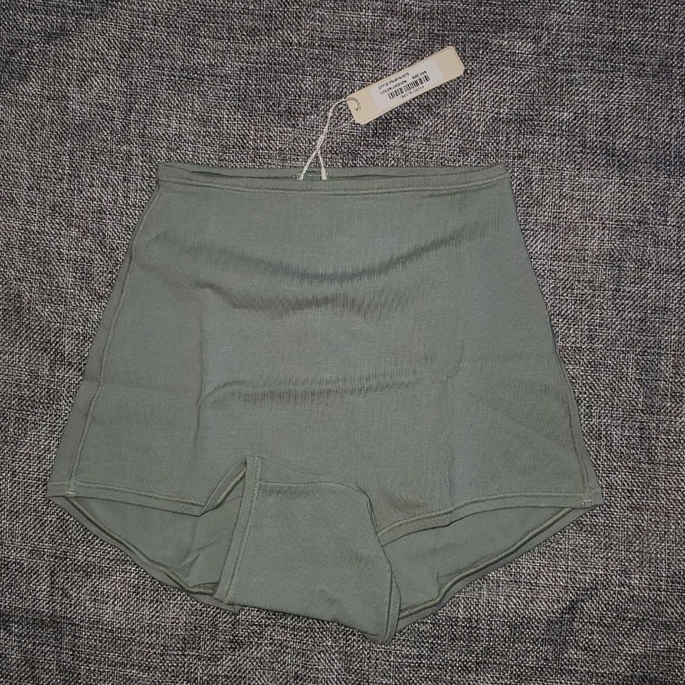 NWT SKIMS XXS Cotton Jersey Boyshort LAGOON
